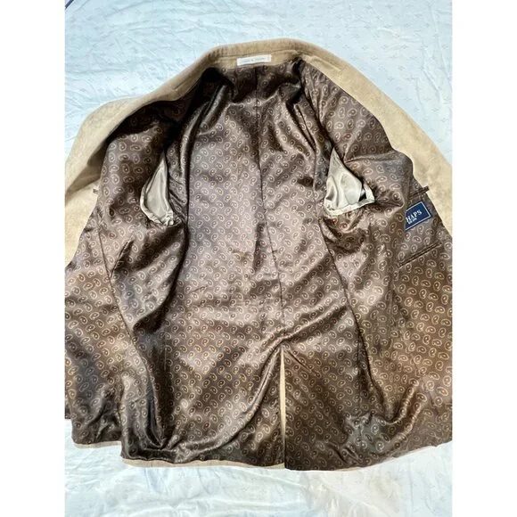 VTG Chaps Ralph Lauren Men's 44L Tan Corduroy Blazer Jacket Sport Coat Career - Picture 8 of 14